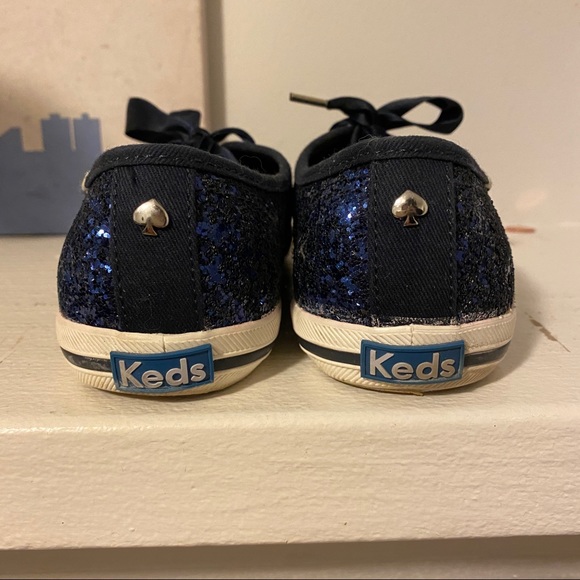 Kate Spade Keds Blue Glitter Sneaker - Picture 13 of 14
